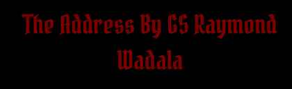 The Address by GS Raymond Wadala Logo