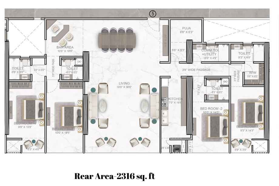 DLH Signature-Plan-4-BHK-2316-sqft