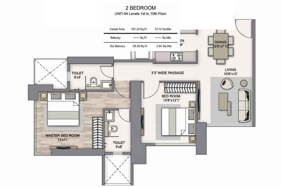 Piramal-Mahalaxmi-Floor-Plan-South-Tower-2-BHK-761-Sqft