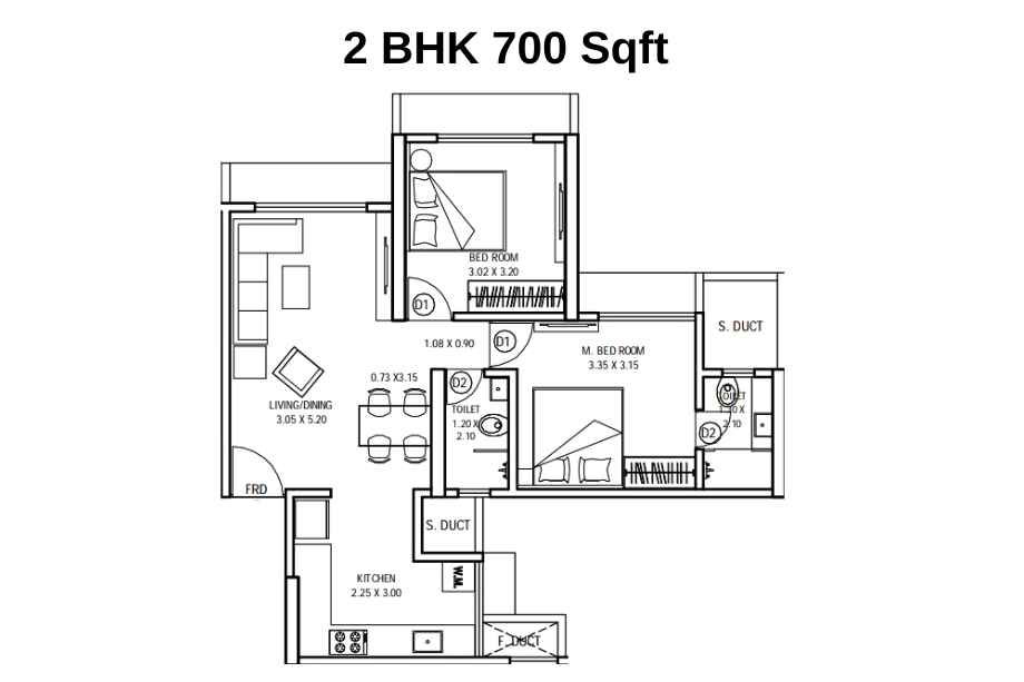 Bhoomi-Lakescape-Floor-Plan-2-BHK-700-Sqft