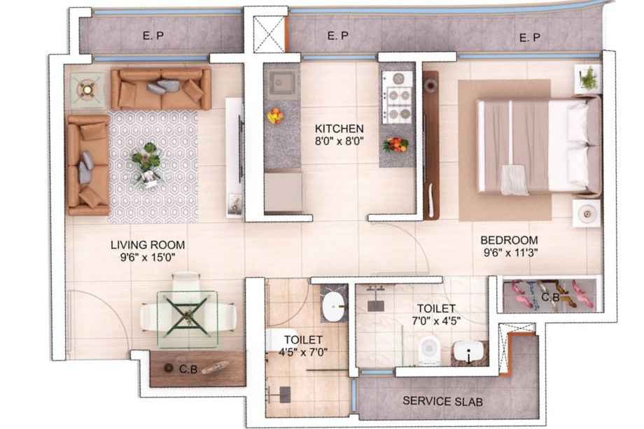 Mahavir-Spring-Floor-Plan-1-BHK-Type-A