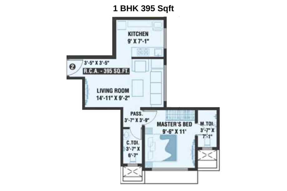 Rakshi-Elanza-Floor-Plan-1-BHK-395-Sqft-Andheri-East-Chakala