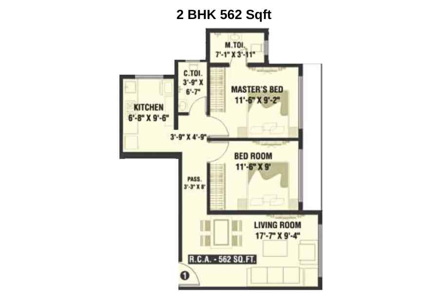 Rakshi-Elanza-Floor-Plan-2-BHK-562-Sqft-Andheri-East-Chakala