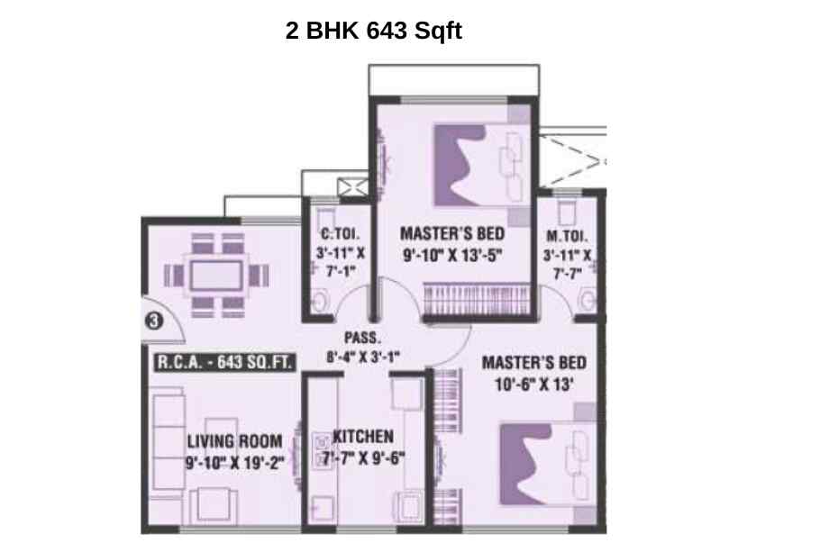 Rakshi-Elanza-Floor-Plan-2-BHK-643-Sqft-Andheri-East-Chakala