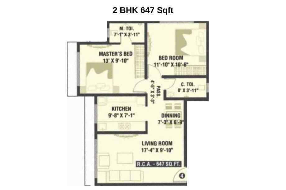 Rakshi-Elanza-Floor-Plan-2-BHK-647-Sqft-Andheri-East-Chakala