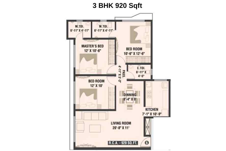 Rakshi-Elanza-Floor-Plan-3-BHK-920-Sqft-Andheri-East-Chakala