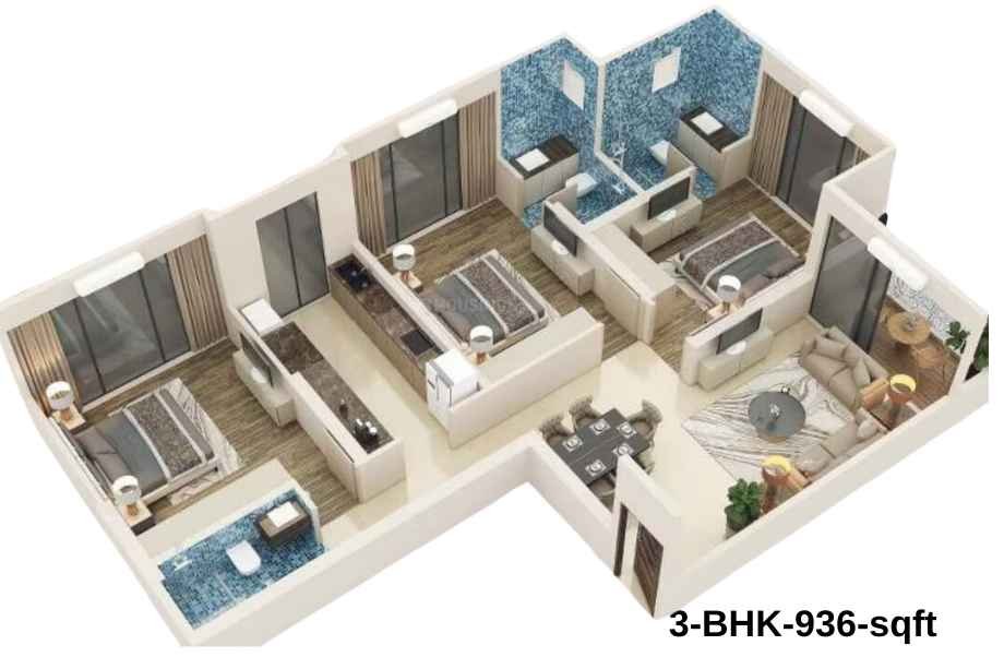 Empire-The-Legend-Floor-Plan-3-BHK-936-sqft