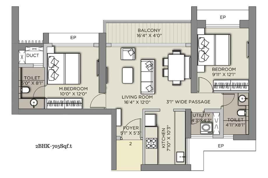 Anaya-Crystal-Antara-Floor-Plan-2BHK-705sqft