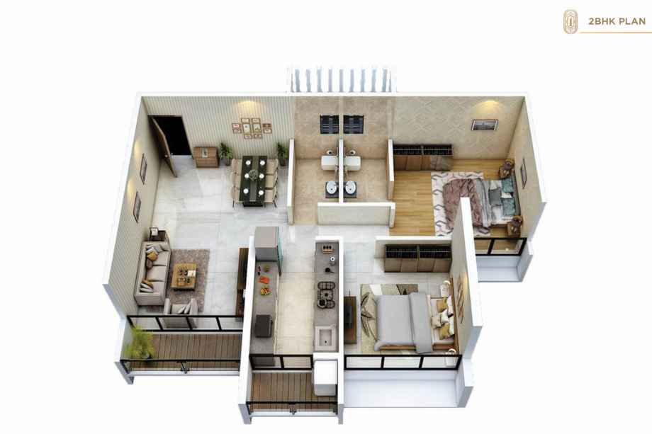 One-Luxuria-2BHK-Floor-Plan