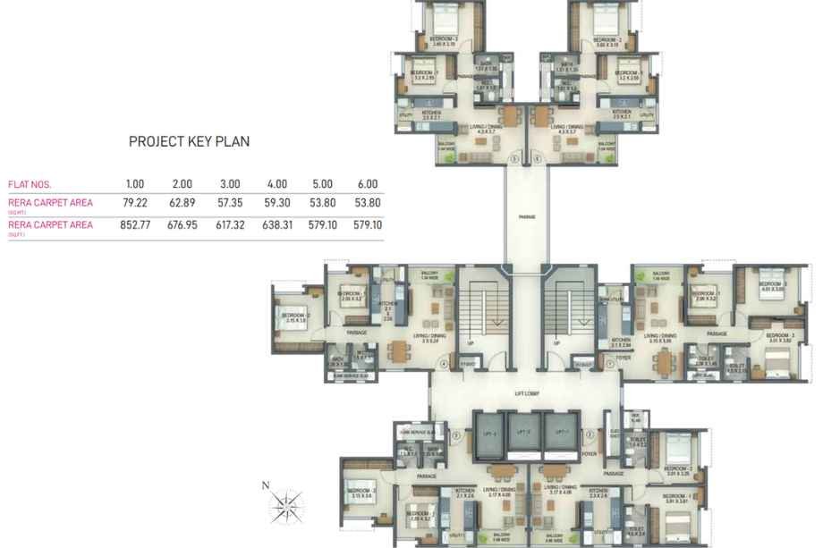 Tata-Amantra-Floor-Plan-Type-A-Tower-C-H-J