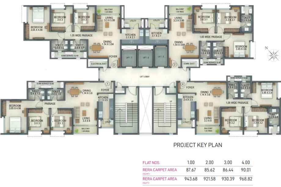 Tata-Amantra-Floor-Plan-Type-C-Tower-F