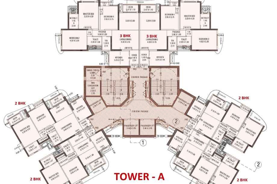 Mahindra-Vista-Typical-Floor-Plan-Tower-A