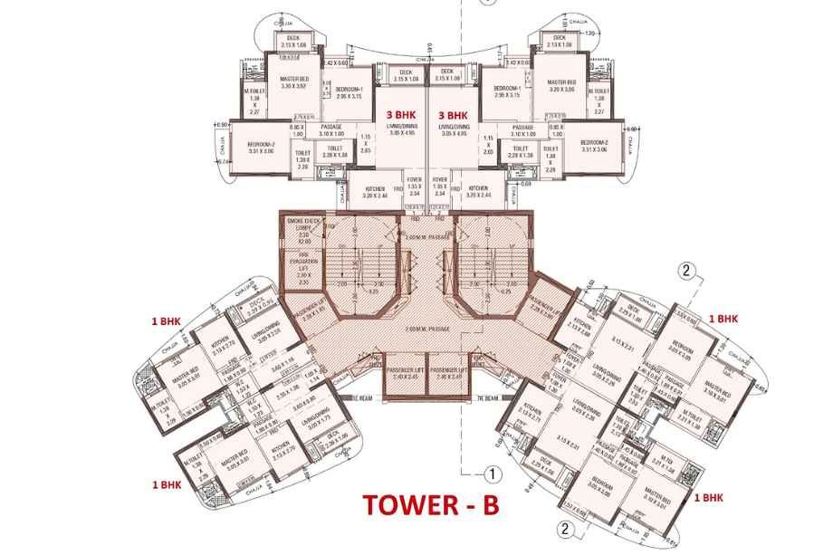 Mahindra-Vista-Typical-Floor-Plan-Tower-B