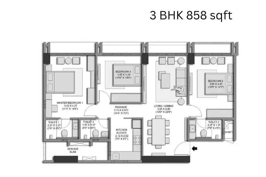 Puri-seleqt-3-BHK-858-sqft