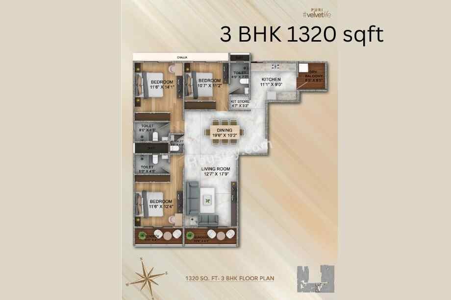 Puri-seleqt-3-BHK-1320-sqft