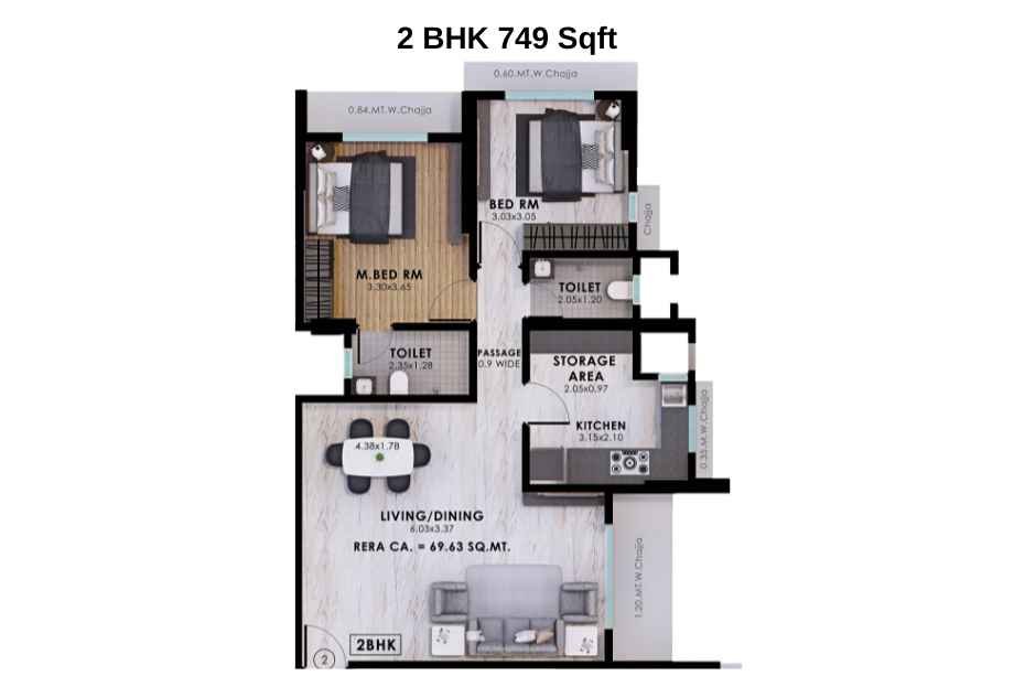 Nandivardhan-Fortuna-Blue-Floor-Plan-2-BHK-749-Sqft