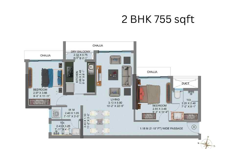 Raheja-Ascencio-2-BHK-755-sqft