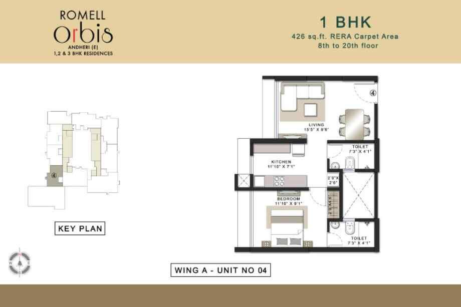 Romell-Orbis-1-BHK-426-sqft