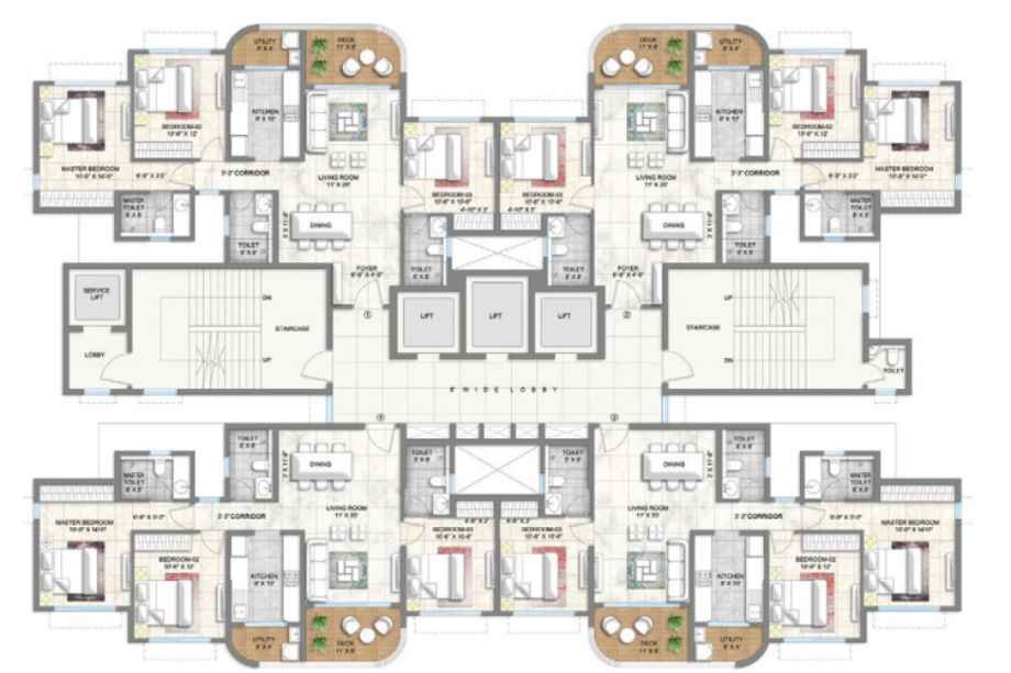 Lodha-Corinthia-Tower-1-Floor-Plan-3-BHK