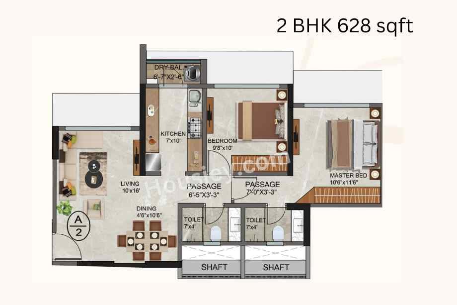 Agarwal-Florence-2-BHK-628-sqft