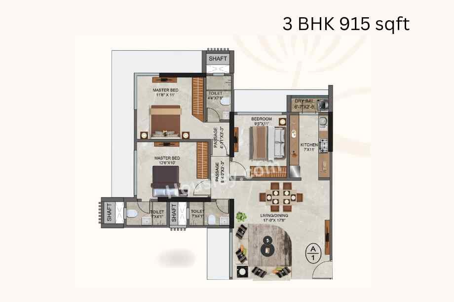 Agarwal-Florence-3-BHK-915-sqft