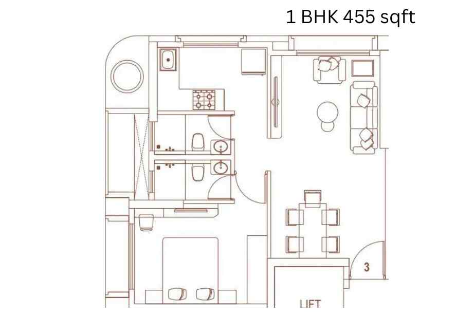 Platinum-53-West-1-BHK-455-sqft