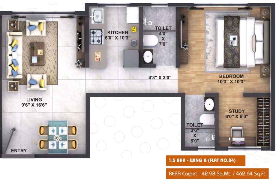 Puneet-Shivalaya-Floor-Plan-1.5-BHK-462-Sqft