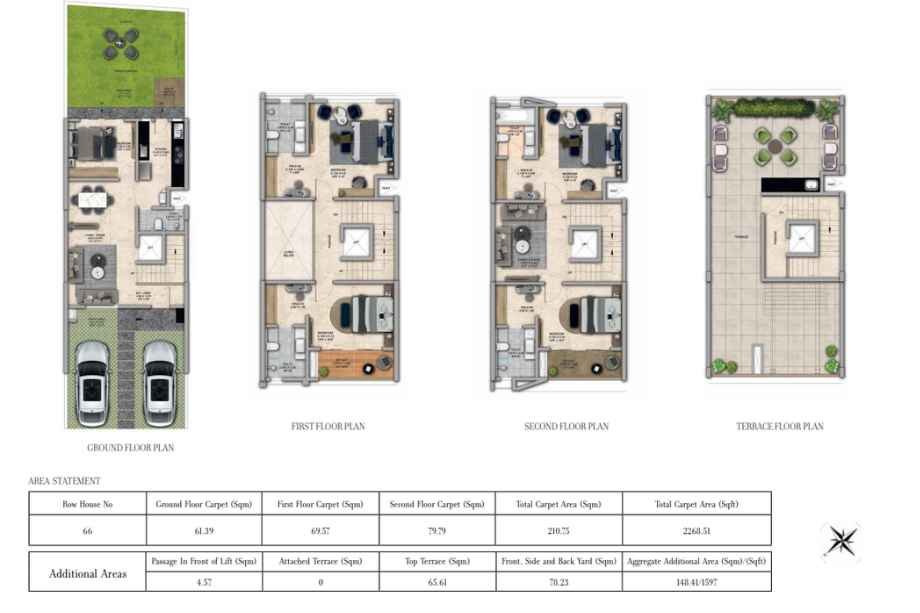 Kolte-Patil-Espada-Floor-Plan-Row-House-Type-B1