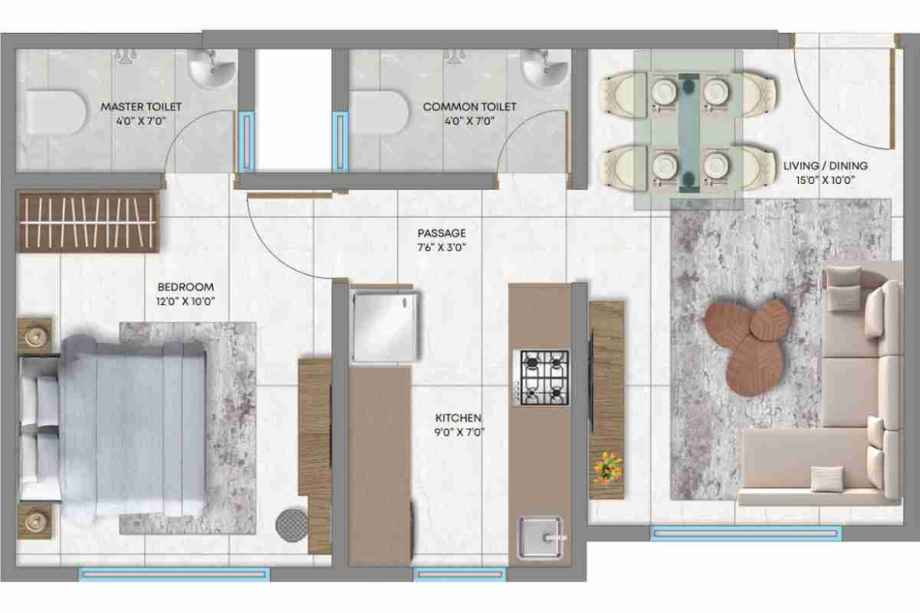 Crescent-Silverwoods-Floor-Plan-1-BHK-431-Sq.ft