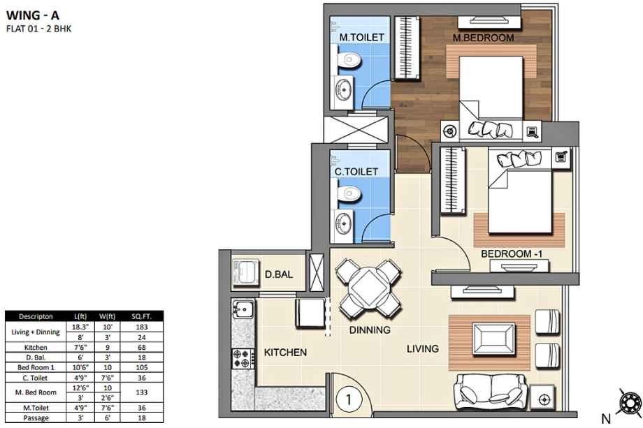 Sheth-Montana-Floor-Plan-Blissberg-Wing-A-2-BHK-649-sqft