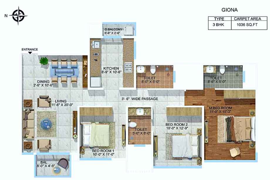 Sheth-Montana-Floor-Plan-Giona-3-BHK-1036-sqft