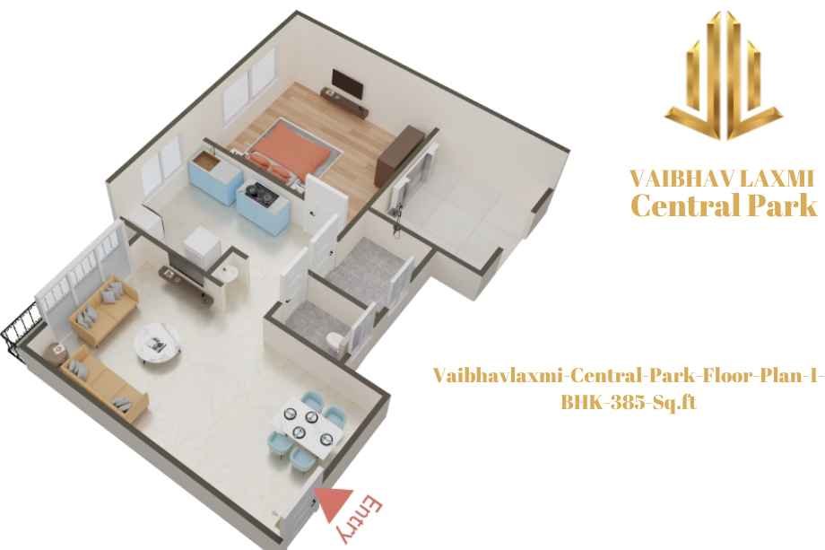 Vaibhavlaxmi-Central-Park-Floor-Plan-1-BHK-385-Sq.ft