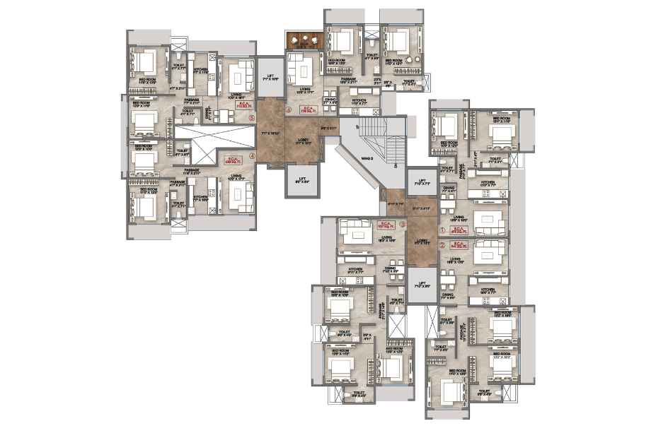 H-Rishabraj-Typical-Floor-Plan-Wing-D