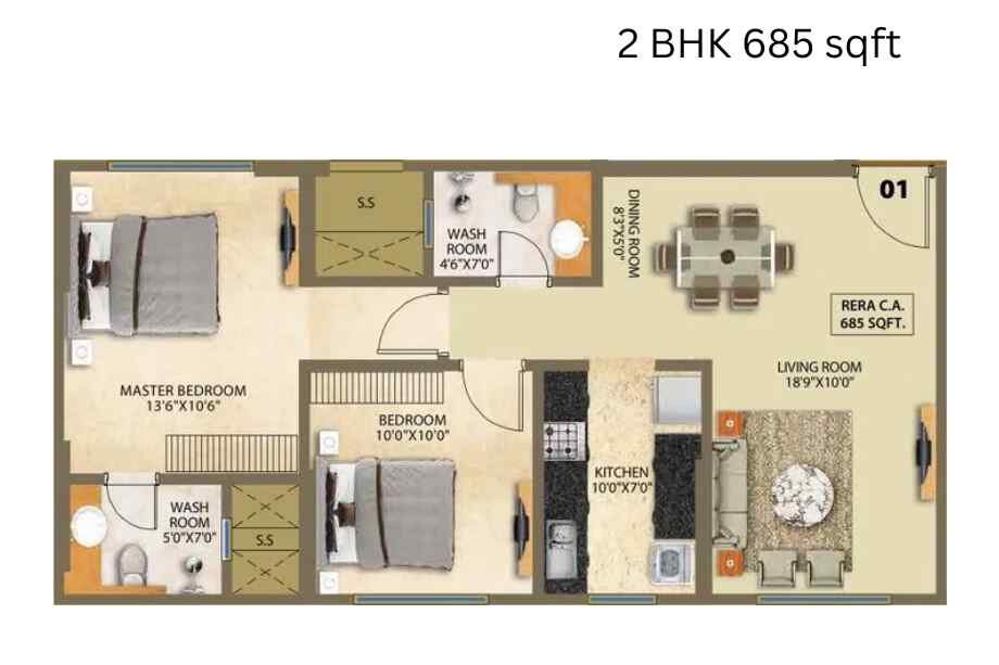 Unimont-24-Karat-2-BHK-685-sqft