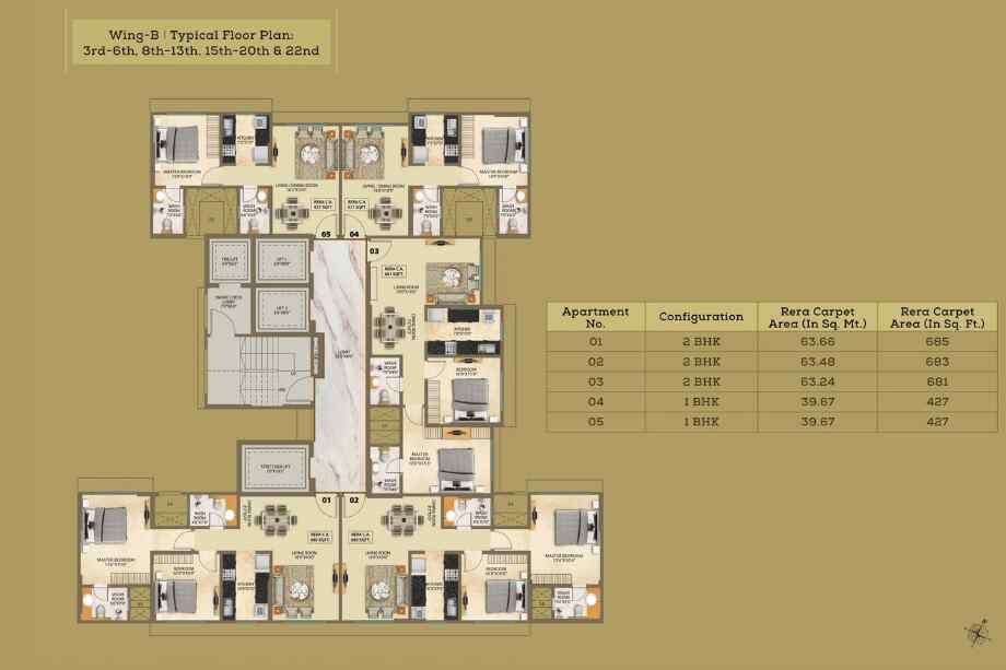 Unimont-24-Karat-Wing-B-Typical-Floor-Plan