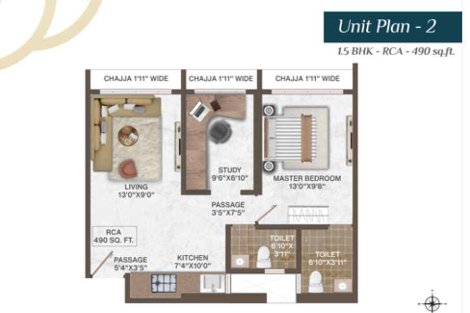 Laxmi-Srushti-1.5-BHK-490-sqft