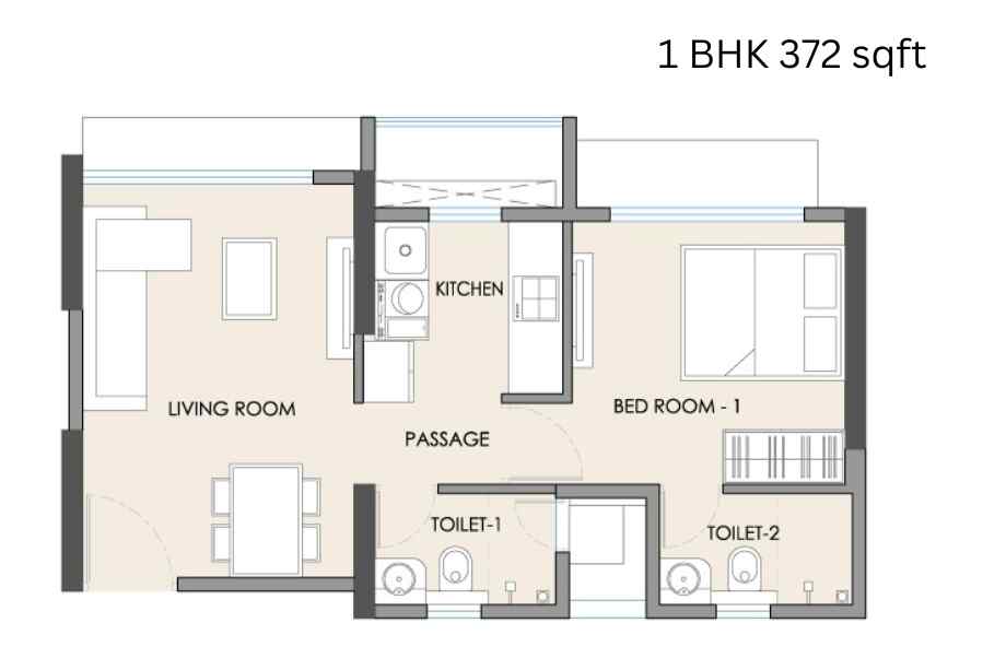 JP-infra-Highway-touch-1-BHK-372-sqft