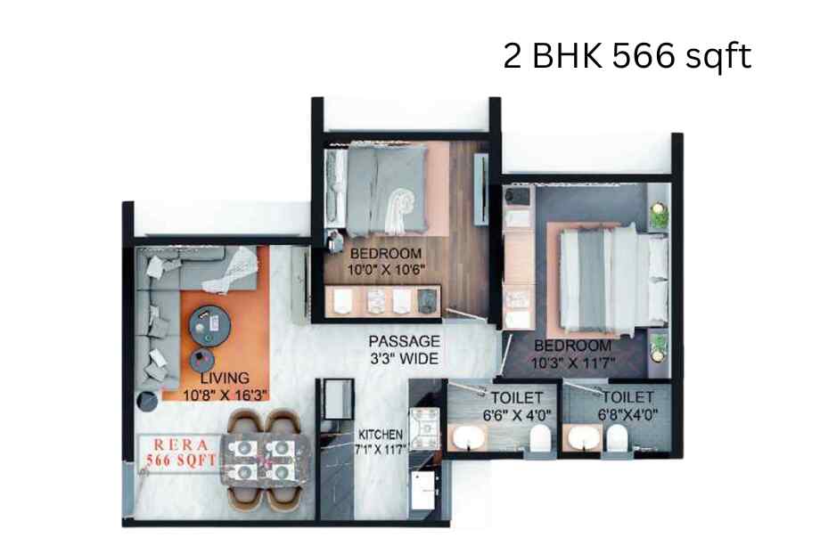 Unique-One-2-BHK-566-sqft