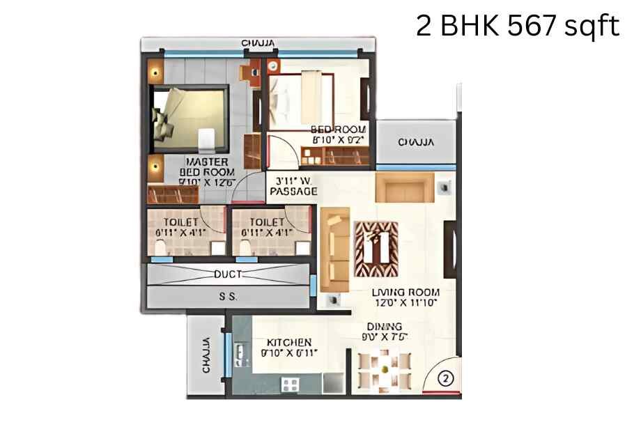 Metro-Devbhoomi-2-BHK-567-sqft