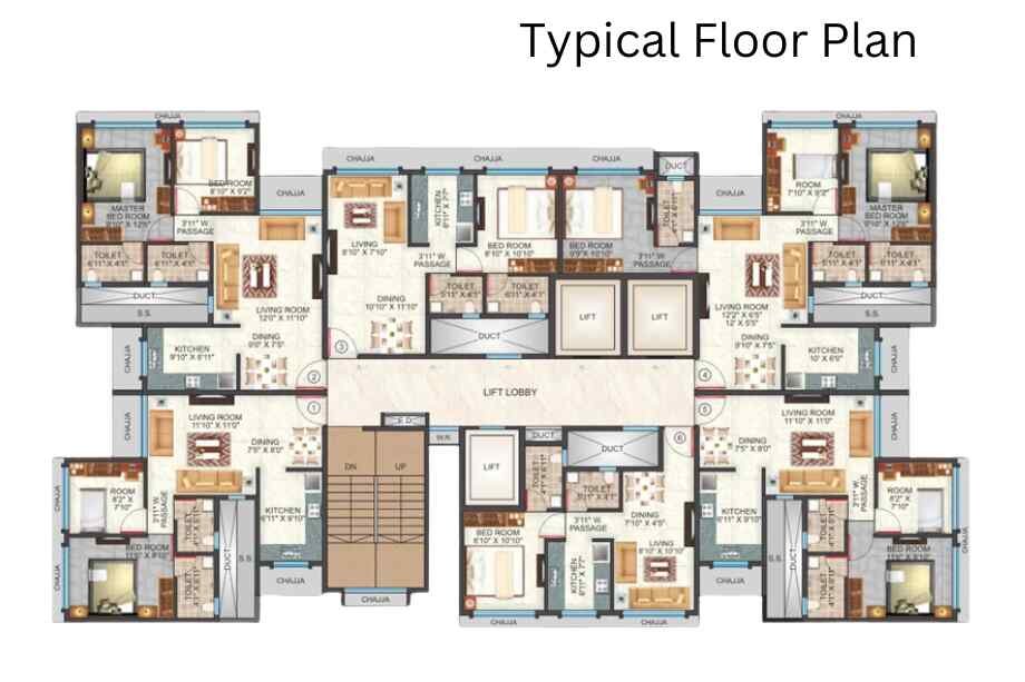 Metro-Devbhoomi-Typical-Floor-Plan