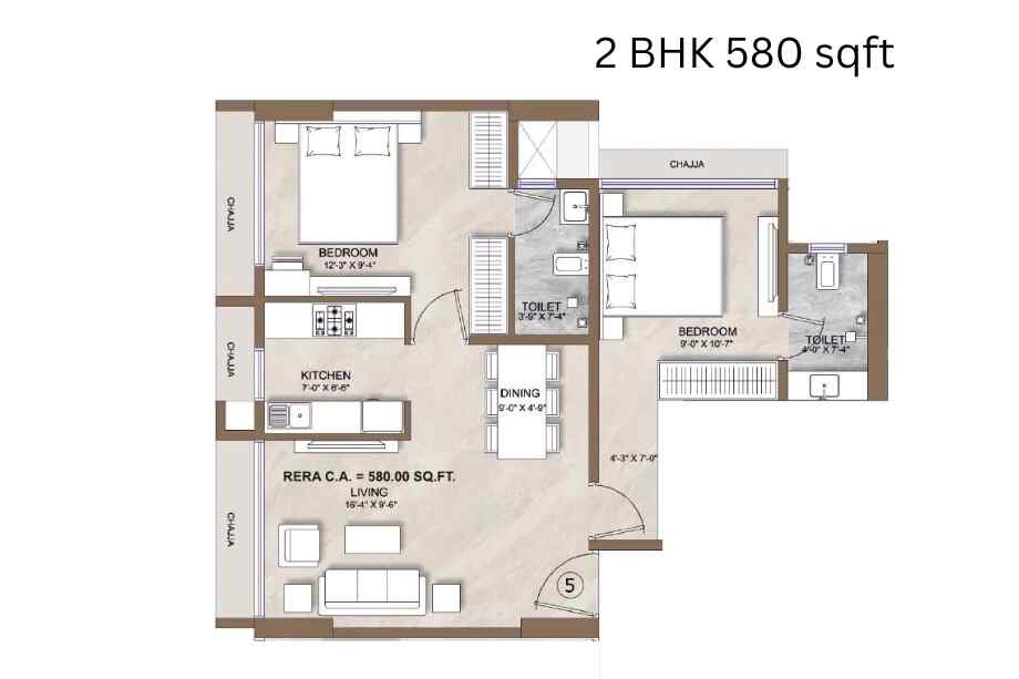 Aim-Paradise-2-BHK-580-sqft