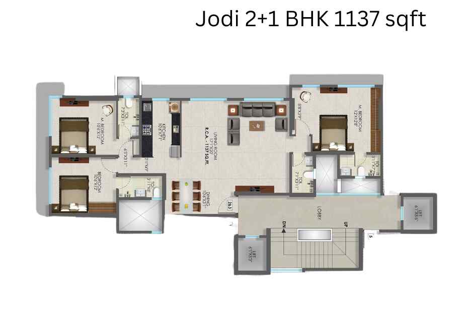 Bali-Serenity-Jodi-2+1-BHK-1137-sqft