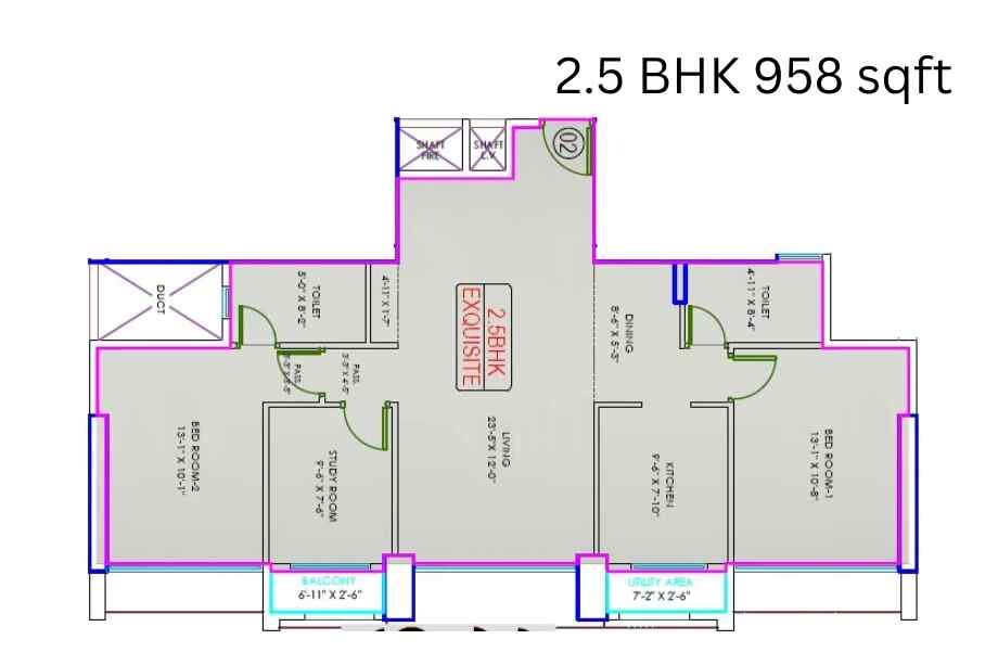 Fortune-Florence-2.5-BHK-958-sqft