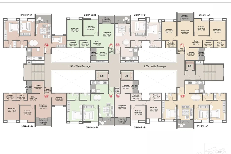 Kohinoor-Riverdale-Typical-Floor-Plan-Tower-A3