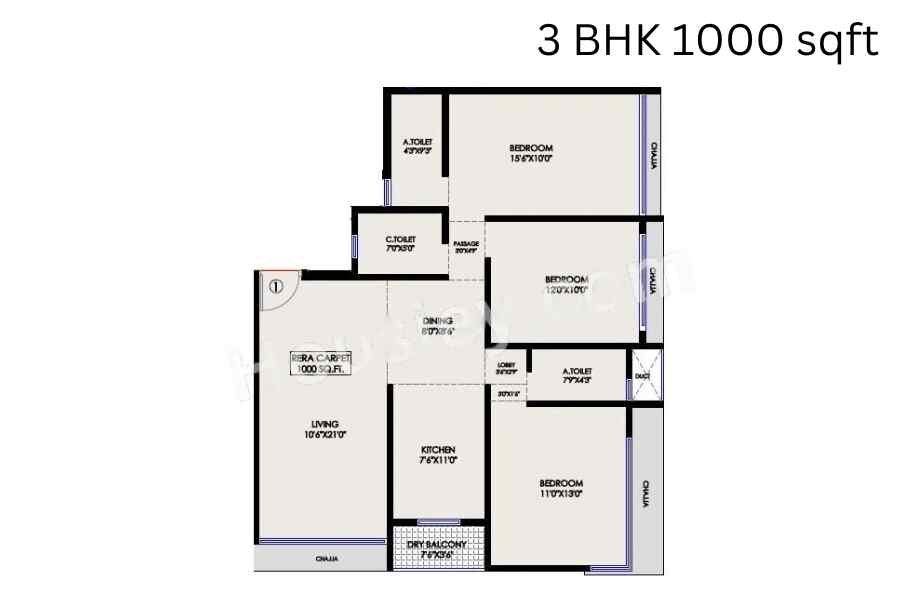 Gurukrupa-Aagam-3-BHK-1000-sqft