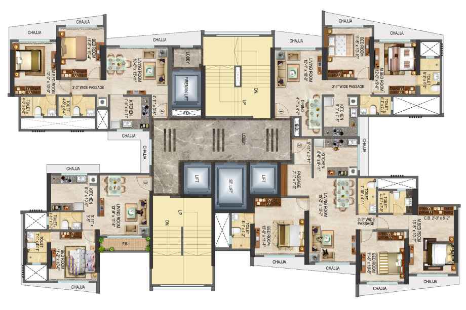 Libert- Bay-Vue-Typical-Floor-Plan