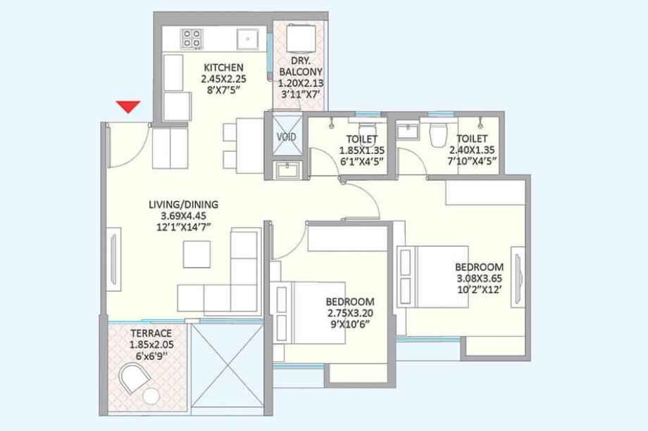 Little-Earth-Floor-Plan-2-BHK-654-Sqft