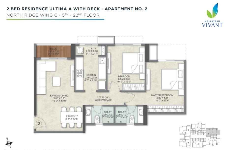 Kalpataru-Vivant-Typical-Floor-Plan-Wing-C