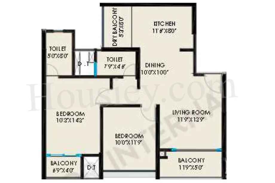 The-Rising-Floor-Plan-2-BHK-859-Sqft