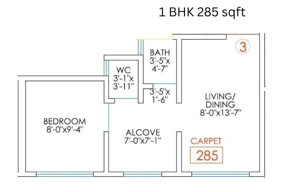 Unique-Poonam-Sky-City-1-BHK-280-sqft